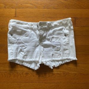 White Express Jean Shorts
